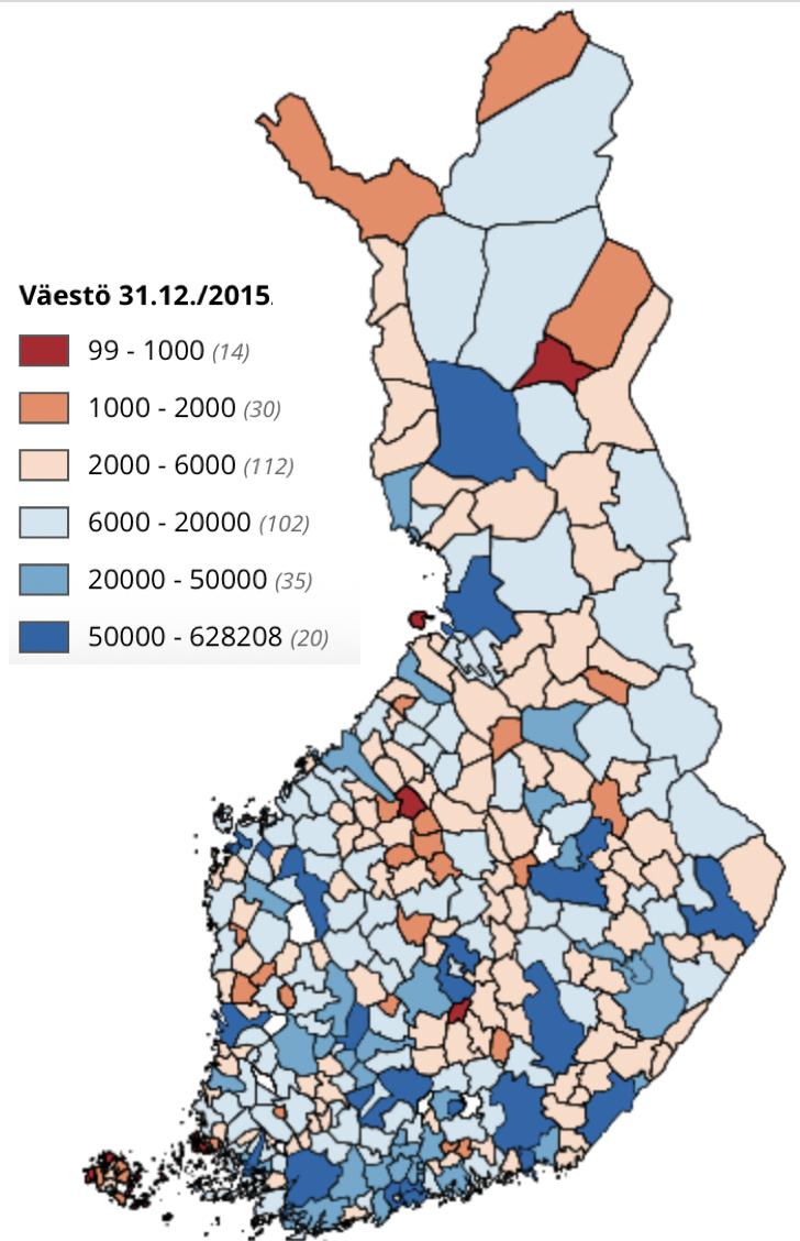 27.4.2017 55 Kunnat ja paikkatieto Suomessa on 311 kuntaa, joista runsaat sata on kaupunkeja.