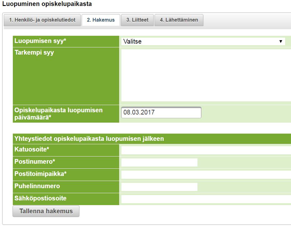 OSAT Opiskelijan ohje 13 5.3.6 Luopuminen opiskelupaikasta Opiskelija voi halutessaan luopua opinto-oikeudestaan.