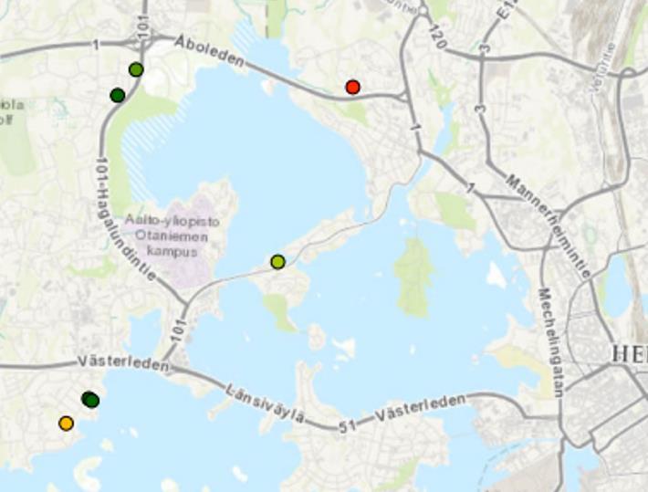 AR-TONTTIKAUPAT 11 Oheisessa kartassa on esitetty lähimpien kauppojen hintatietoja sekä kauppojen ajankohdat.