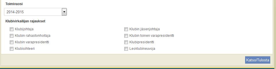 csv-tiedosto annettujen valintojen mukaisesti.