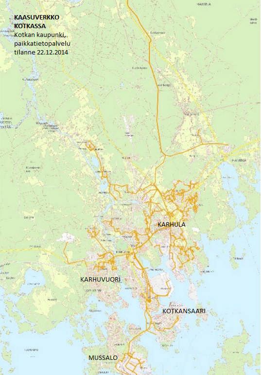 Verkon omistajat: Gasum Oy (siirtoverkko), Gasum Paikallisjakelu Oy: pääosa jakeluverkosta Karhu Voima Oy: Karhulan