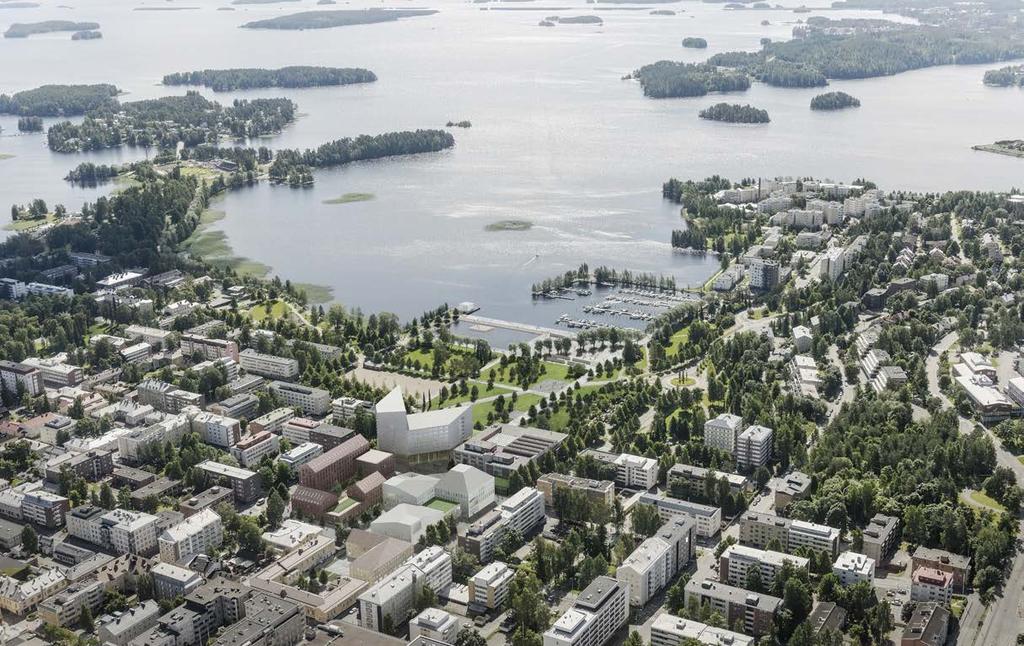 Ylempien kerrosten lattiapinnat ovat kuivasirotepinnoitettua betonia. Sisälasiseinien profiilit ja lattakaiteet tehdään messingistä.