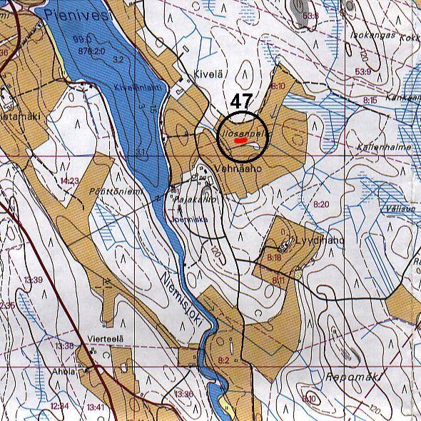 13 KIURUVESI 47 PIENIVESI-ILOSENPELTO Mj-tunnus: 263-00-0047 Ajoitus: nuorempi kivikausi (mahd.