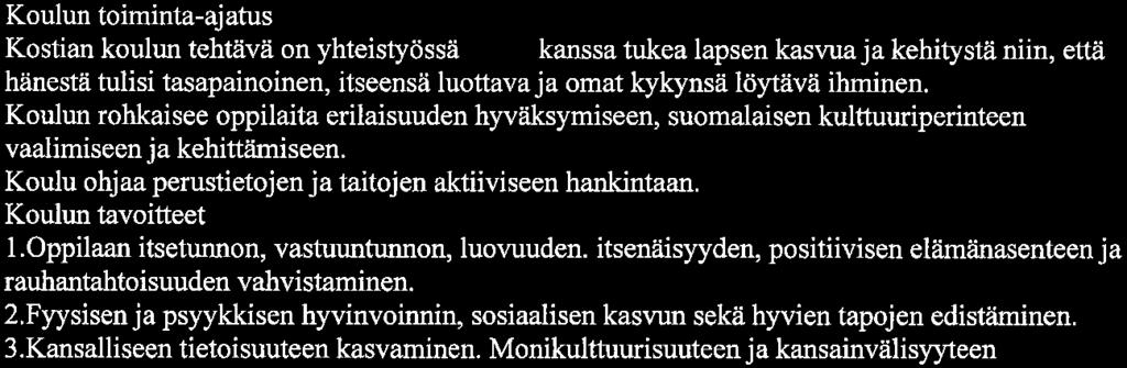 Kostian koulu Sivu 6/11 Marjatta Heinonen. Nämä ovat jo aloittaneet toimintansa.