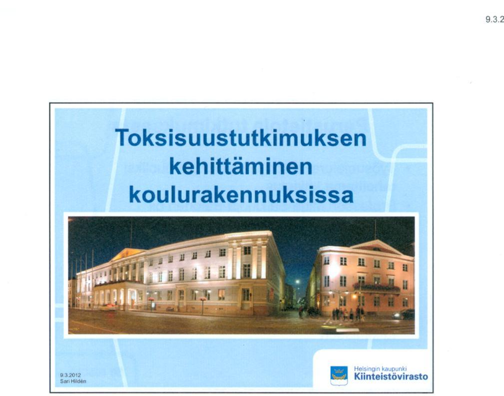 Tutkimus tehtiin koska: Viralliset ohjeet (Sosiali- ja terveysministeriö, Työterveyslaitos), mittareiden ja viitearvojen puute eivät