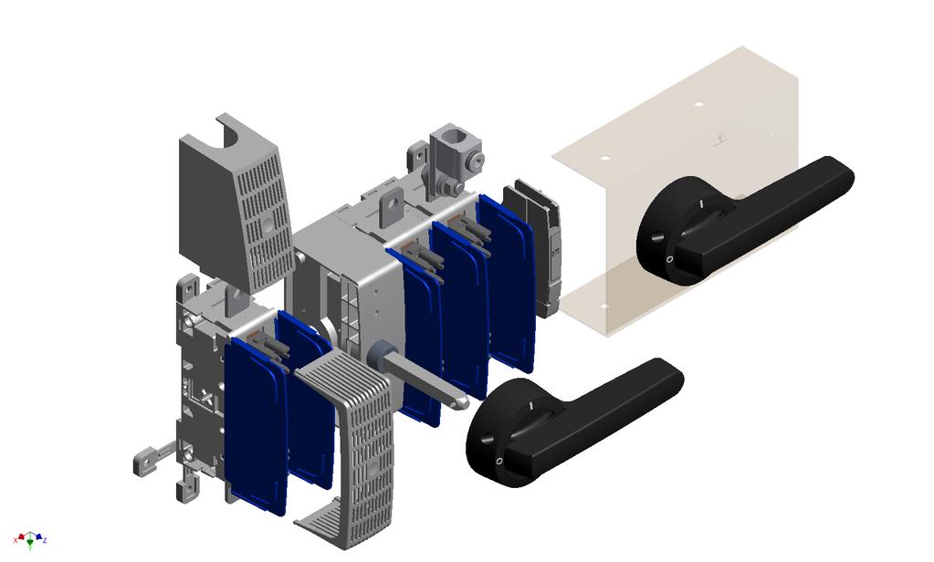 Moduulikytkimen rakenne KUORMANKYTKIMET 125-630 A TEKNISET TIEDOT VKE LS KKL KVKE 1.