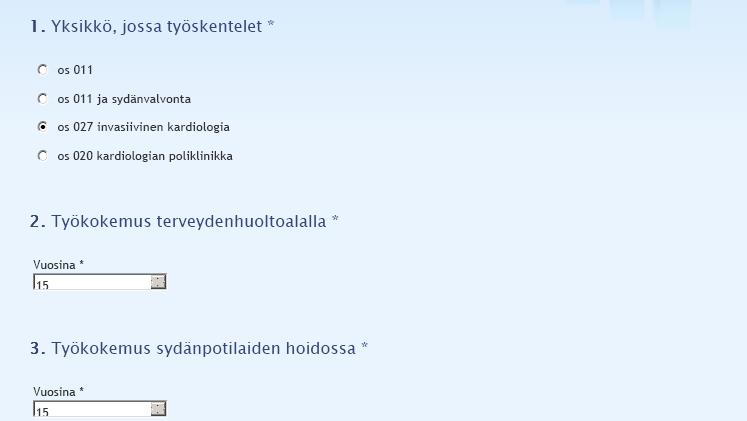 47 projektipäällikön ollessa TYKS:n ulkopuolinen työntekijä. Projektiryhmään kuuluneen, kohdeorganisaation yhdyshenkilön kautta Webropolin lupaongelmat saatiin ratkaistua.