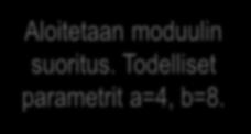 Moduulin runko - esimerkki def eimuutaarvoja(a, b): a = a + 1 b = 2 * b print a, b Aloitetaan