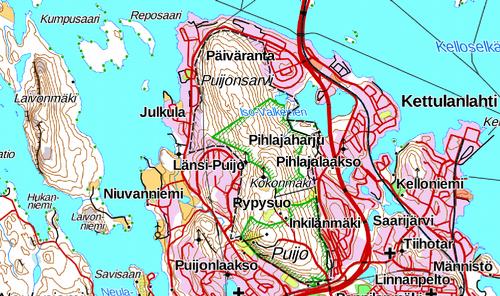 30 7.5 Puijo, Kuopio (540163) Pinta-ala: 486 ha Puijo on yksi maamme kuuluisimmista näköalapaikoista. Suurten korkeuserojen ansiosta alueen kasvillisuus on monipuolista ja vaihtelevaa.