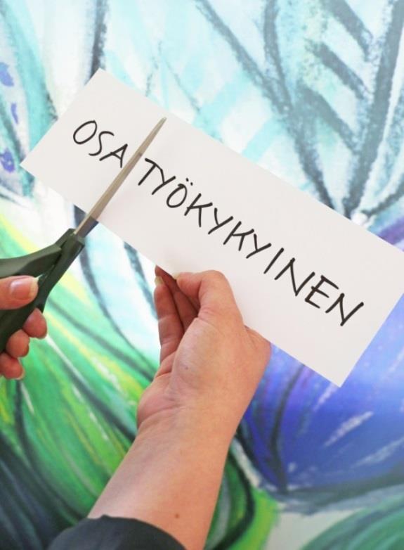 Osatyökykyisille tie työelämään OTEkärkihankeen tavoitteena on, että osatyökykyiset ihmiset jatkavat työelämässä tai työllistyvät avoimille työmarkkinoille.
