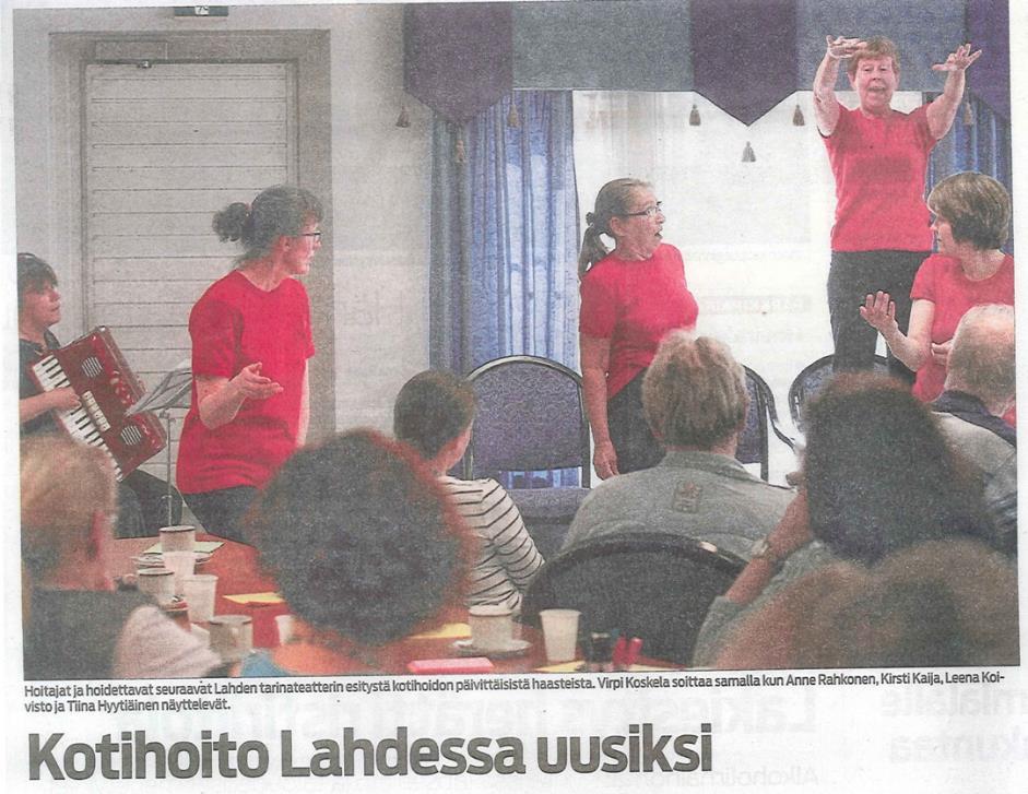 Case 1: Kotihoitopalvelujen asiakaslähtöinen kehittäminen tarinateatterin avulla Yhteistyö - LUT Julkaisu: Hennala, L. (2014).