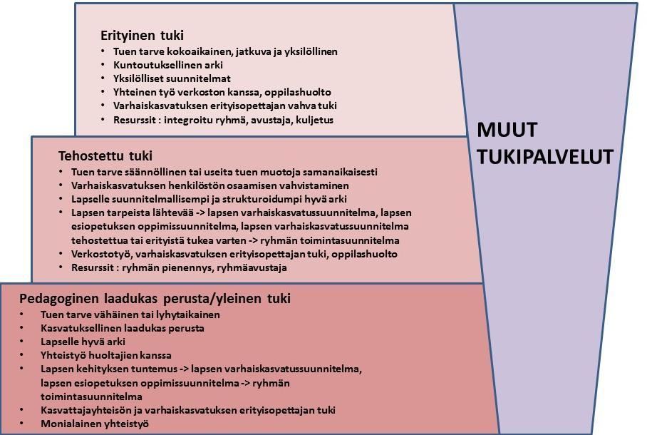 61 Kun tuen tarve johtuu lapsen vaikeasta vammasta, sairaudesta, kehityksen viivästymästä tai sosioemotionaaliseen kehitykseen liittyvästä tuen tarpeesta, tarvitsee lapsi yleensä kokoaikaista,