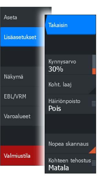 Vahvistuksessa on manuaali- ja automaattitila. Voit siirtyä manuaalija automaattitilojen välillä liukupalkissa.