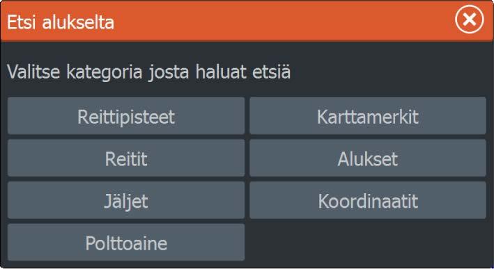 Kadonnut AIS-kohde. Jos järjestelmä ei saa kohteesta signaaleja tietyn ajan kuluessa, kohde määritetään kadonneeksi.