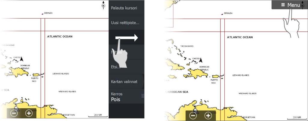 Valikoiden ja valintaikkunoiden käyttäminen Valikot Valikkoa tarvitaan järjestelmän käyttämiseen ja asetusten muuttamiseen.