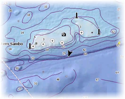 Insight- ja C-MAP-kohtaiset kartta-asetukset Suunta,