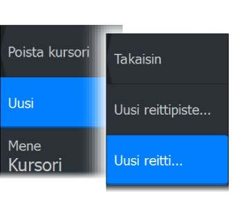 Reittipistehälytyksen asetukset Voit asettaa kullekin reittipisteelle yksilöllisen ympyrän, keskipisteenä reittipiste. Hälytys asetetaan Muokkaa reittipistettä ikkunan kautta.