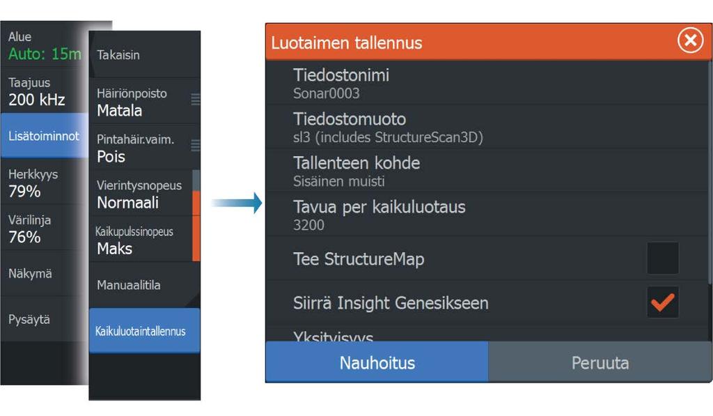 Tiedostonimi Määritä lokitiedoston (tallenteen) nimi.