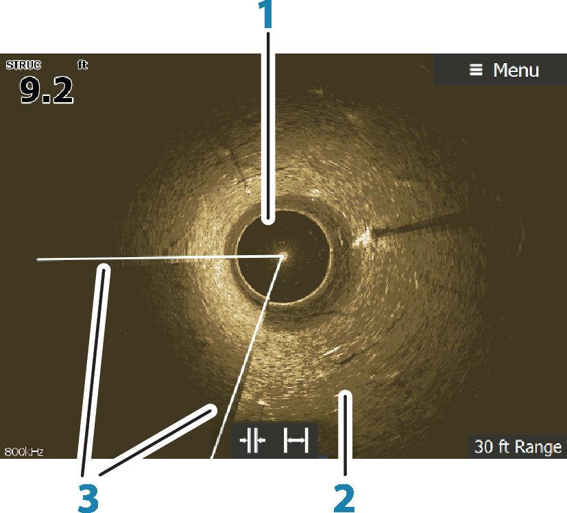 9 SpotlightScan SpotlightScan-toiminnon käyttö edellyttää, että keulamoottoriin on asennettu SpotlightScan-kaikuanturi ja että siihen kuuluva keulamoottorin asennon tunnistin on asennettu