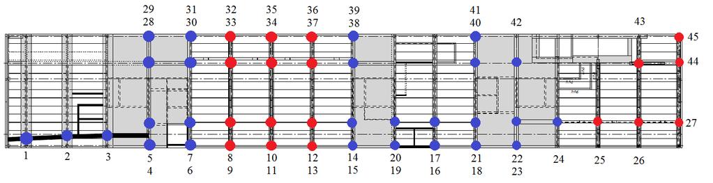 Laituritasolta poistetaan taas kuusi pilaria: pilari 47, pilari 68, pilari 70, pilari 65, pilari 57 ja pilari 61.