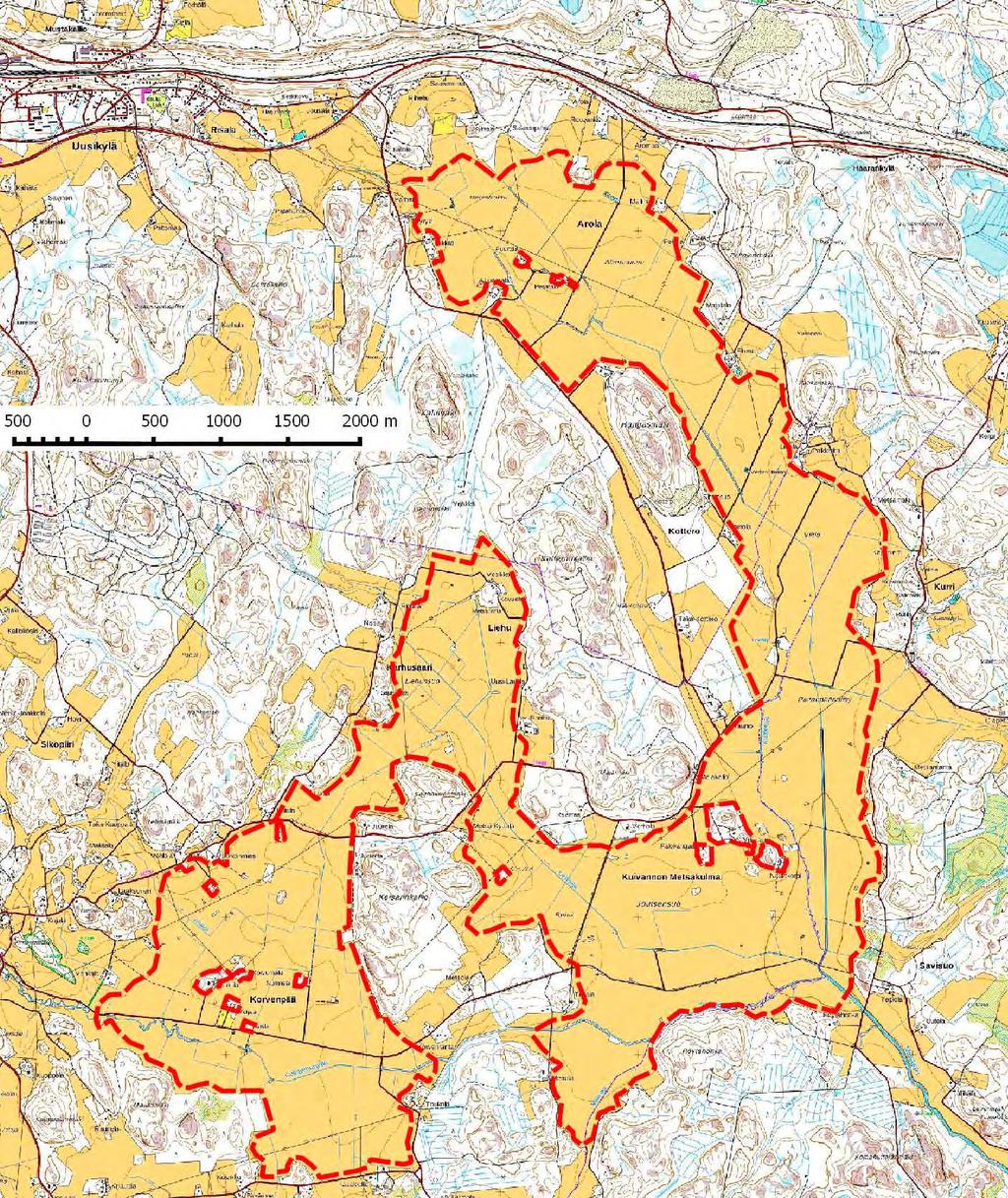 valtatielinjaus sen poikki (ylempi kuva, missä myös Radanvarsilinjaus