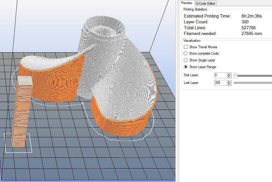 18 Tukimateriaalin asetuksia muokataan Configuration -> Structures valikossa. Suuttimen valinta tukimateriaalille. Configuration -> Extrusion- valikko.