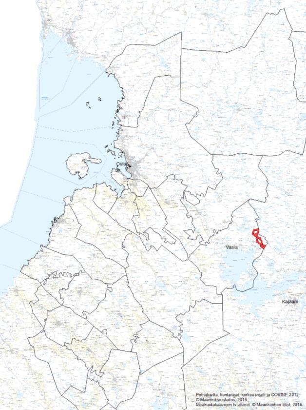 158 Alueet Kunta Vaala Haarasuonkangas, Kiviselkä-Pitkäsuo Vaala Yleiskuvaus Haarasuonkangas ja Kiviselkä- Pitkäsuon alueet muodostavat noin 13 km pitkän luoteesta kaakkoon suuntautuneen