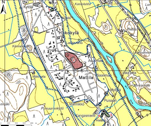 Puisaaren pohjavesialueelta (kuva 165) kartoitettiin neljä soranottoaluetta. Alueen 2 (kuva 166) kunnostustarve on suuri. Alueella sijaitsee lampi, joka on virkistyskäytössä.