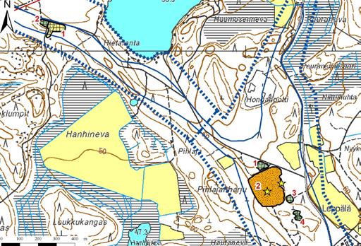 Kuva 179. Soranottoalueet: Koppeloharjun pohjavesialue, 1023603 I lk, Kaustinen.