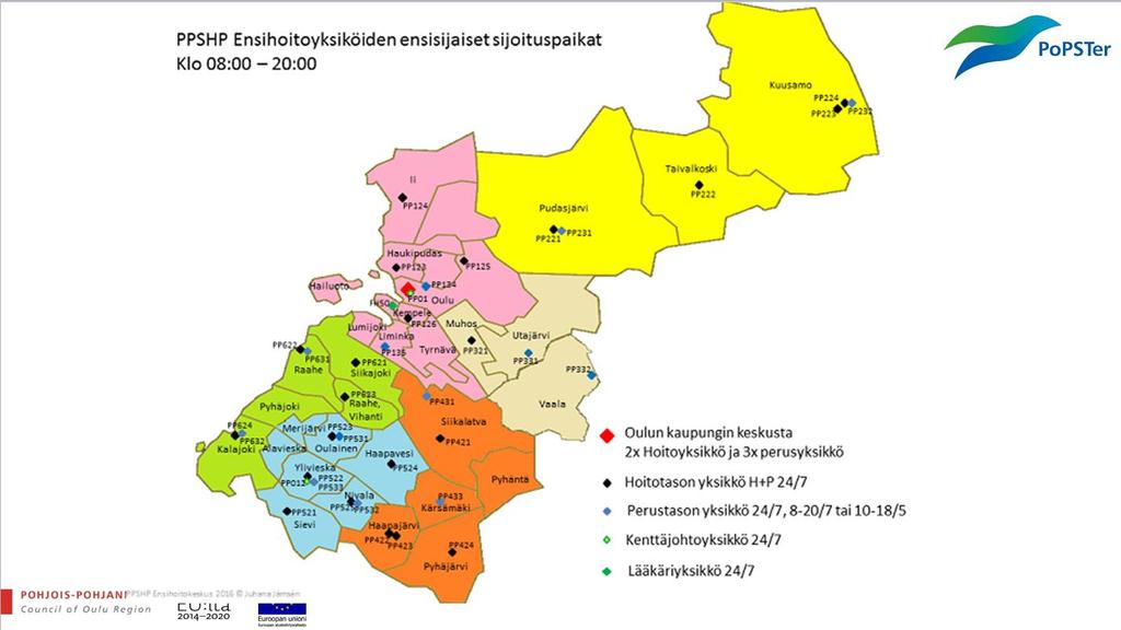 24/7 yhteydensaantikeskuksen toimintaalue Reisjärvi Ympyrässä: 24/7 yhteydensaanti (tietyt asiakasryhmät, kotiutustilanteet, konsultoinnit, turvahälytysten