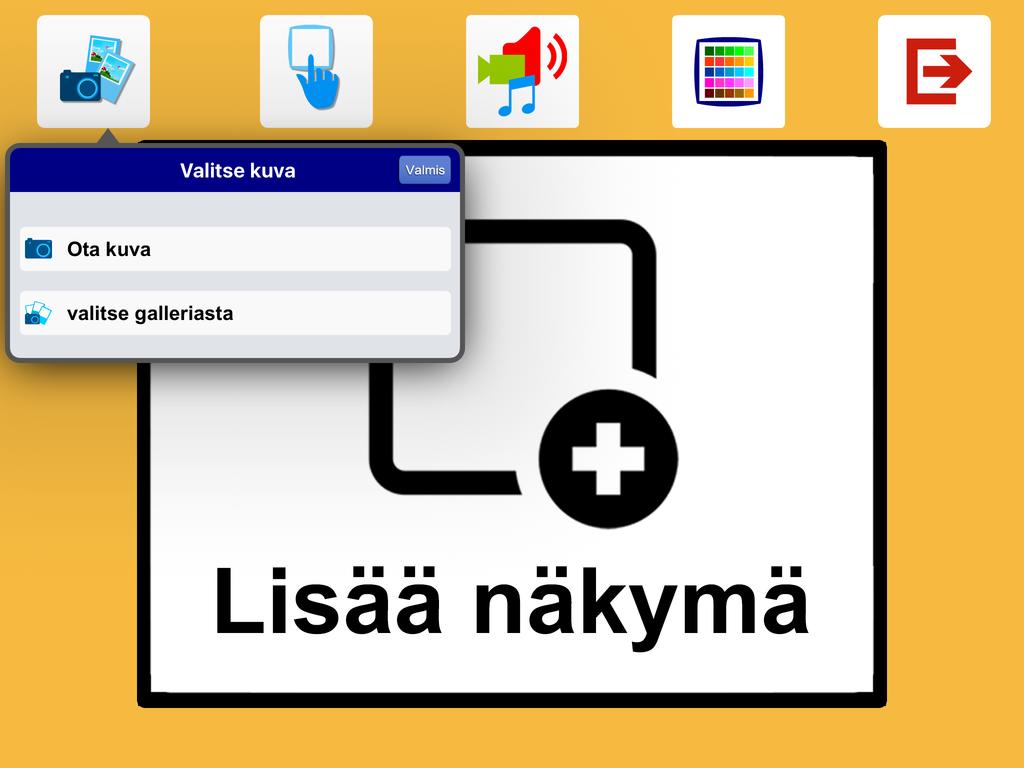 7.1.2. Yksilöi näkymä (sekä lisää aktivointiruutuja) Valitse toinen painike vasemmalta yläriviltä ja sitten Lisää aktivointiruutu lisätäksesi aktivointiruudun.