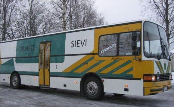Kirjastoauton reitit ja aikataulut löytyvät kunnan internetsivuilta: www.sievi.