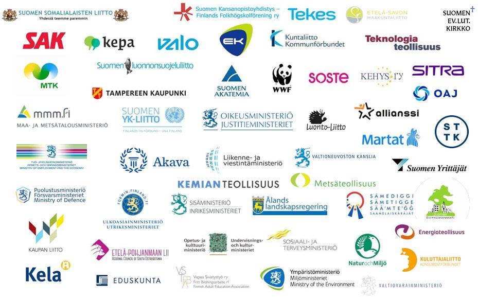 MAHDOLLISTAJAT TOIMIKUNNAN JÄSENTAHOT Kestävän kehityksen yhteiskuntasitoumuksen prosessia hoitaa Suomen
