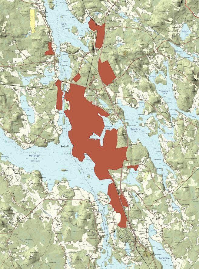 Asemakaavoitettu alue Iisalmessa 1.1.2017 on näkyvissä oheisessa kuvassa. Asemakaava-alueen pinta-ala on 2028 ha.