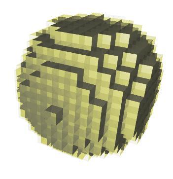 Voxel model of sphere