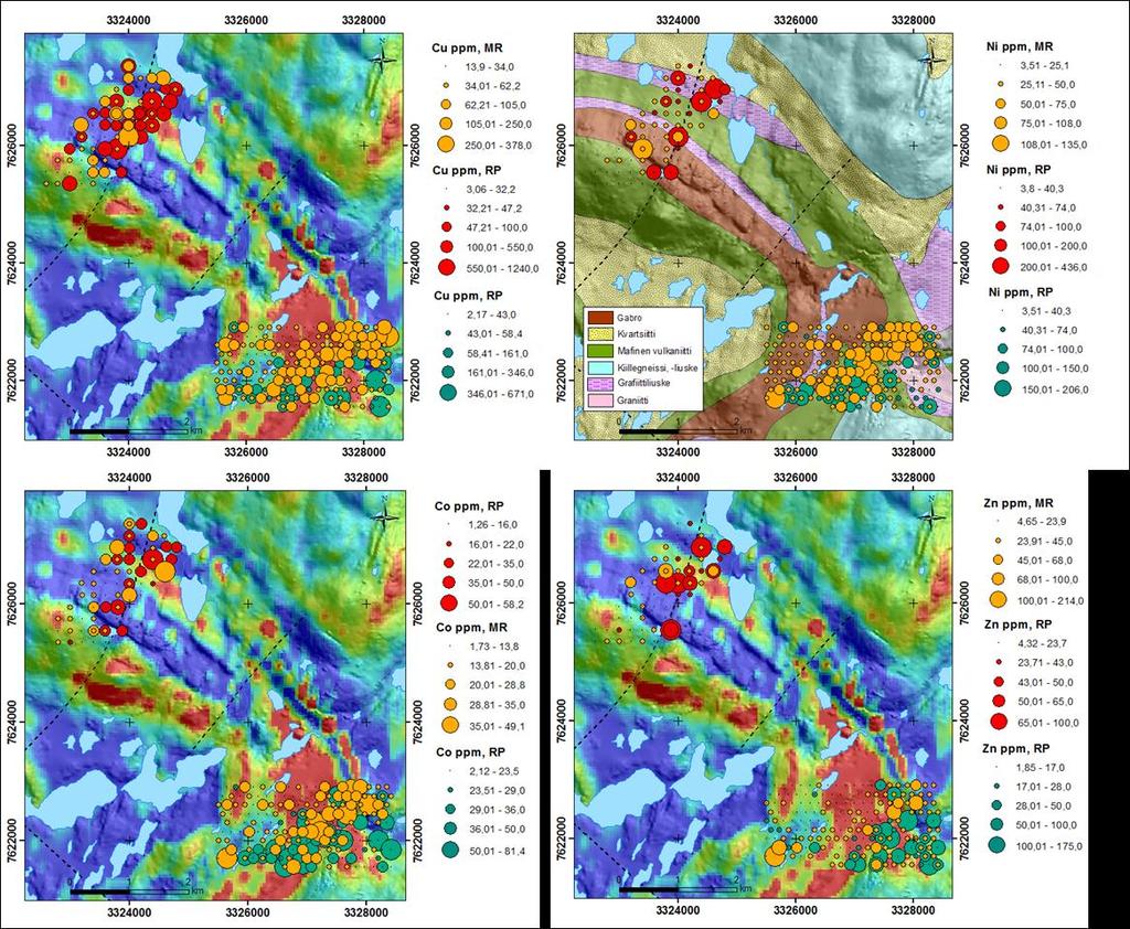 GEOLOGIAN TUTKIMUSKESKUS 2551017 HANKERAPORTTI 107 kallionäytteisiin, jotka on otettu graniittisen kallioperän alueelta.