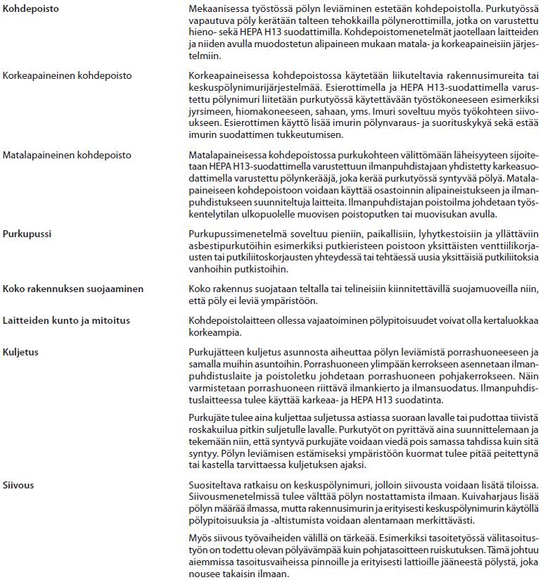 Liite 1 9/11 4. PÖLYNTORJUNNAN TÄRKEYS JA MERKITYS Pölyntorjunta ja siihen panostaminen ovat todella tärkeitä asioita varsinkin korjausrakentamishankkeessa.