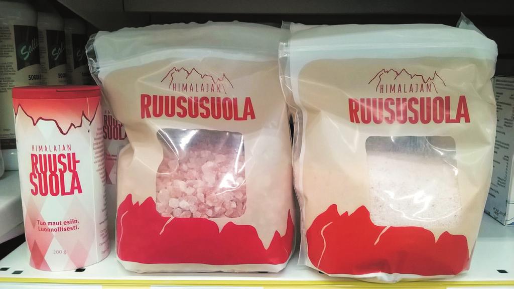 1/2017 Suolakääre Liuota 3 rkl merisuolaa tai Himalajan
