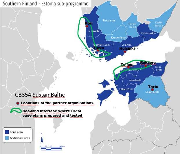 Sustain Baltic ICZM Plans for Sustaining Coastal and Marine Human ecological Networks in the Baltic Region InterregCentral Baltic2014 2020 Aktiivinen hankeaika 1.9.2016-30.11.