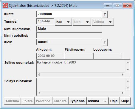 käsittelyssä olevan historiaryhmän