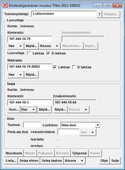 Ohje 15 (33) 5.1.5. Koodistomuutokset Toimenpidelaji -koodistosta on poistettu kaksi toimenpidelajikoodia ja lisätty kaksi uutta.