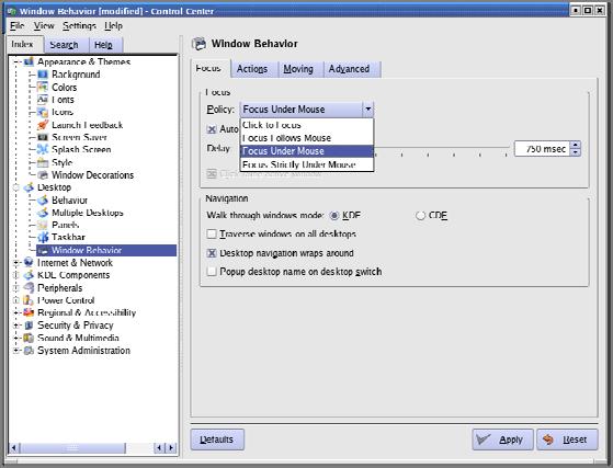 KDE Window Behavior