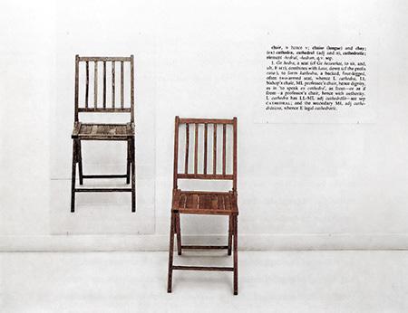 tehtävä: Typografian essee Typografia taiteessa Joseph Kosuth: One