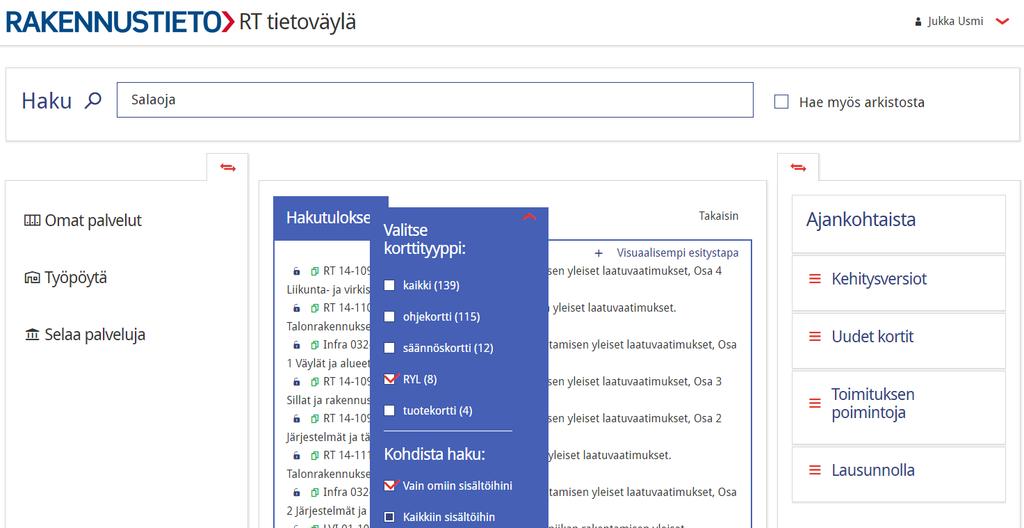 Hakutulosten suodatus Vapaa