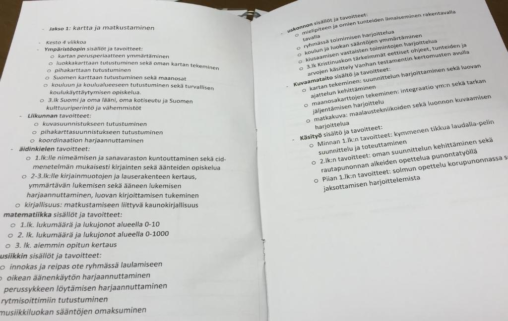 Jaksot Opetus on jaettu neljän viikon mittaisiin jaksoihin Kullekin jaksolle on asetettu keskeiset tavoitteet ja jokaisella oppilaalla on henkilökohtaiset tavoitteet Jokainen oppilas saa jaksovihkon,