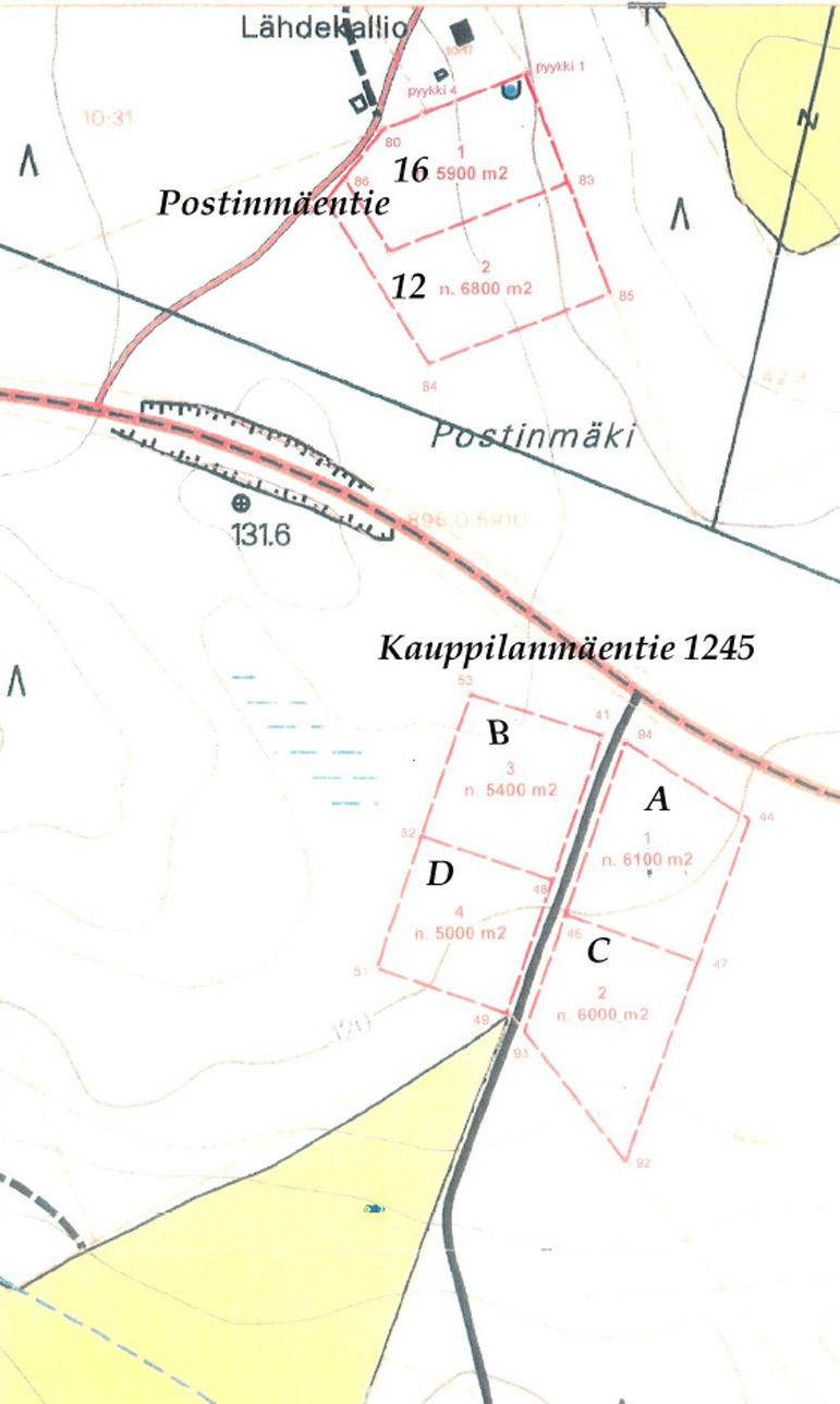 Tiehallinnolta liittymälupa maapohjan myyntihinta 11 800 puusto 172 k-m³, valtaosin kuusitukkia, puusto kuuluu hintaan Tontti 2 osoite Kauppilanmäentie 1201 A pinta-ala n.