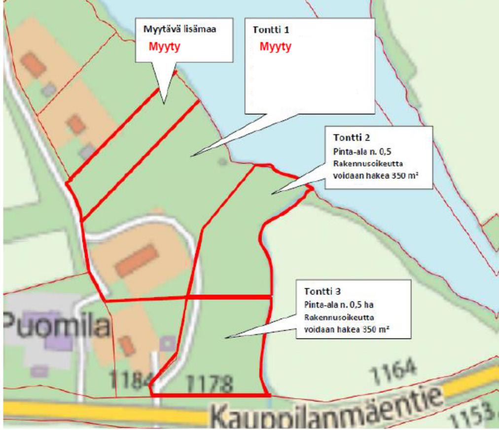 2-kerroksisia asuinrakennuksia ja tarvittavia varasto-, huolto tms. rakennuksia. Yhdelle rakennuspaikalle saa rakentaa yhden asunnon.