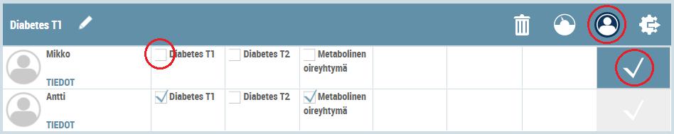 3.4.1.3 Ryhmien järjestäminen Voit muuttaa asiakasryhmien järjestystä ryhmänäkymässä ryhmärivin oikeassa reunassa olevia nuolia käyttäen.