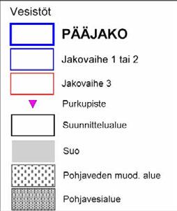 vesistöt ja valuma-alueet Aineisto: