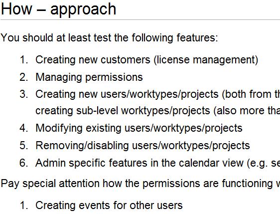 Exploratory testing Test case based